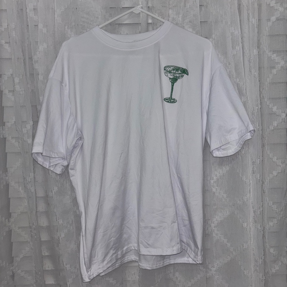 NEW White Margarita Cocktail Club Graphic T-Shirt